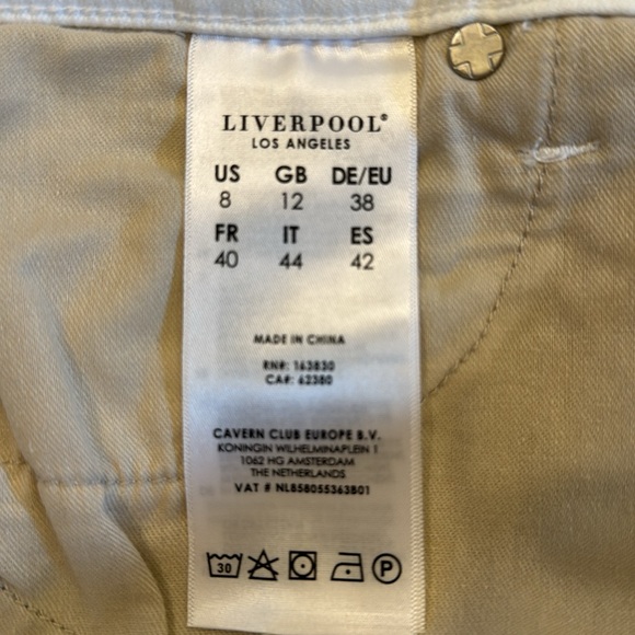 Liver Pool “The Crop” white Jeans - Picture 4 of 5